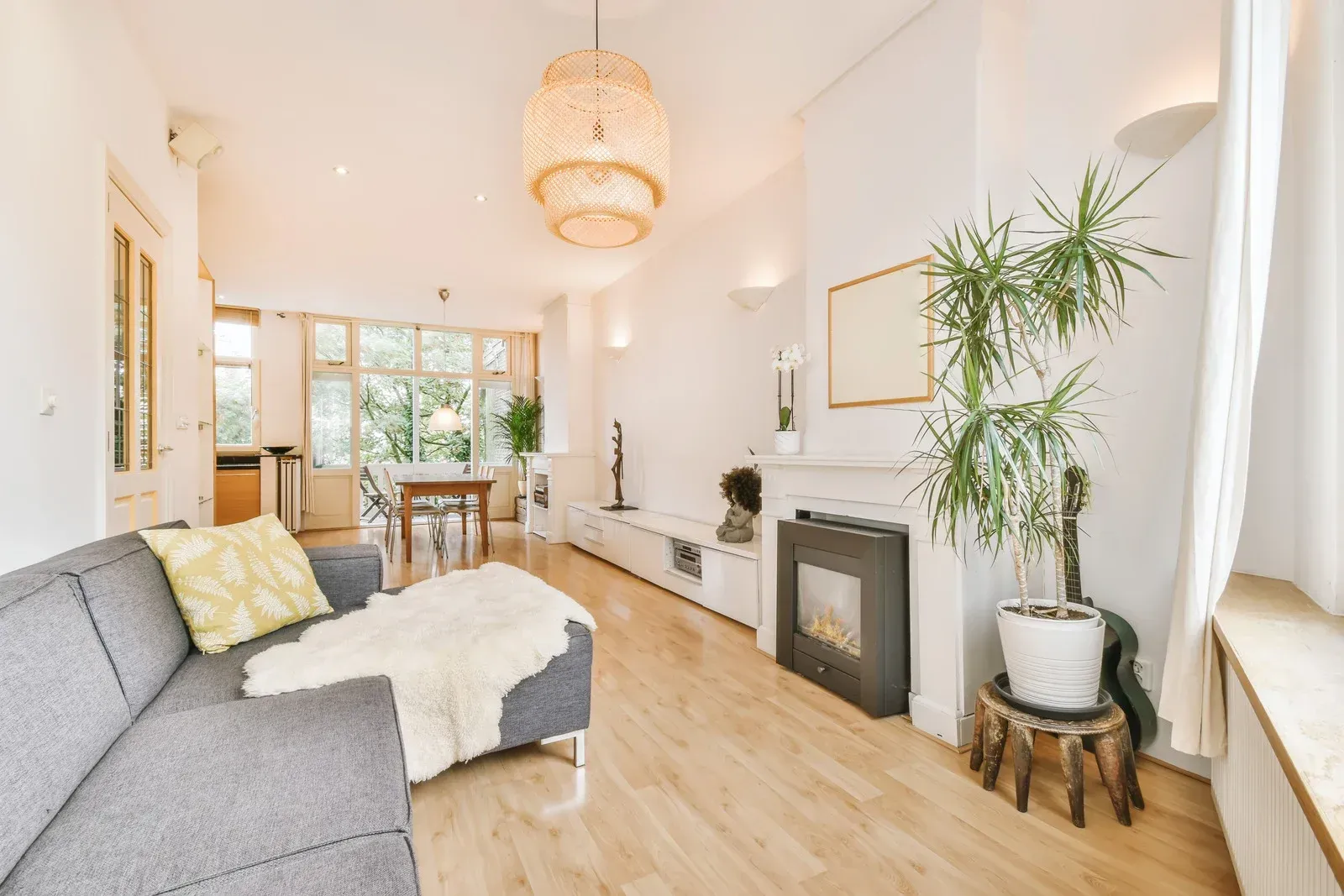 Modern living room interior renovation